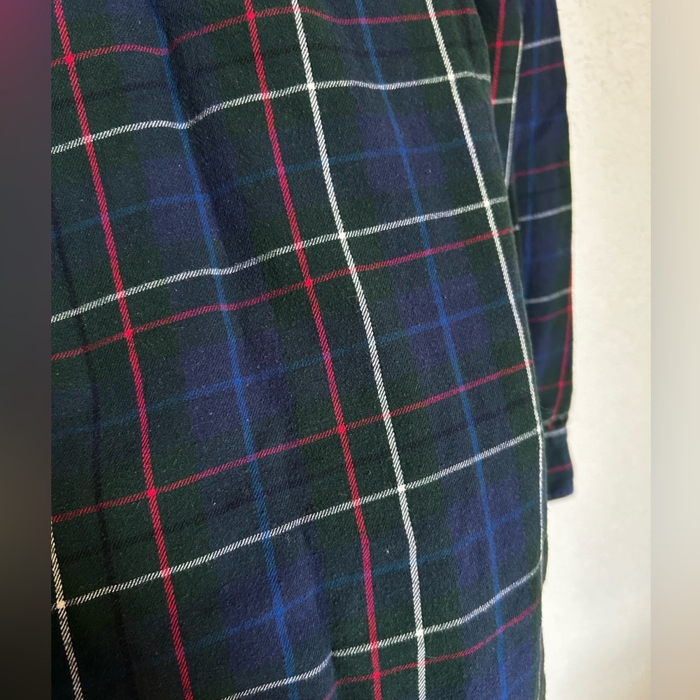 Madewell Flannel Oversized Ex-Boyfriend Shirt in Dark Plaid size small - Picture 7 of 12